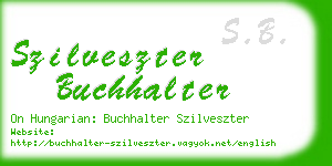 szilveszter buchhalter business card